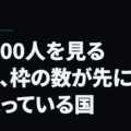 12000人を見る国と、枠の数が先に決まっている国