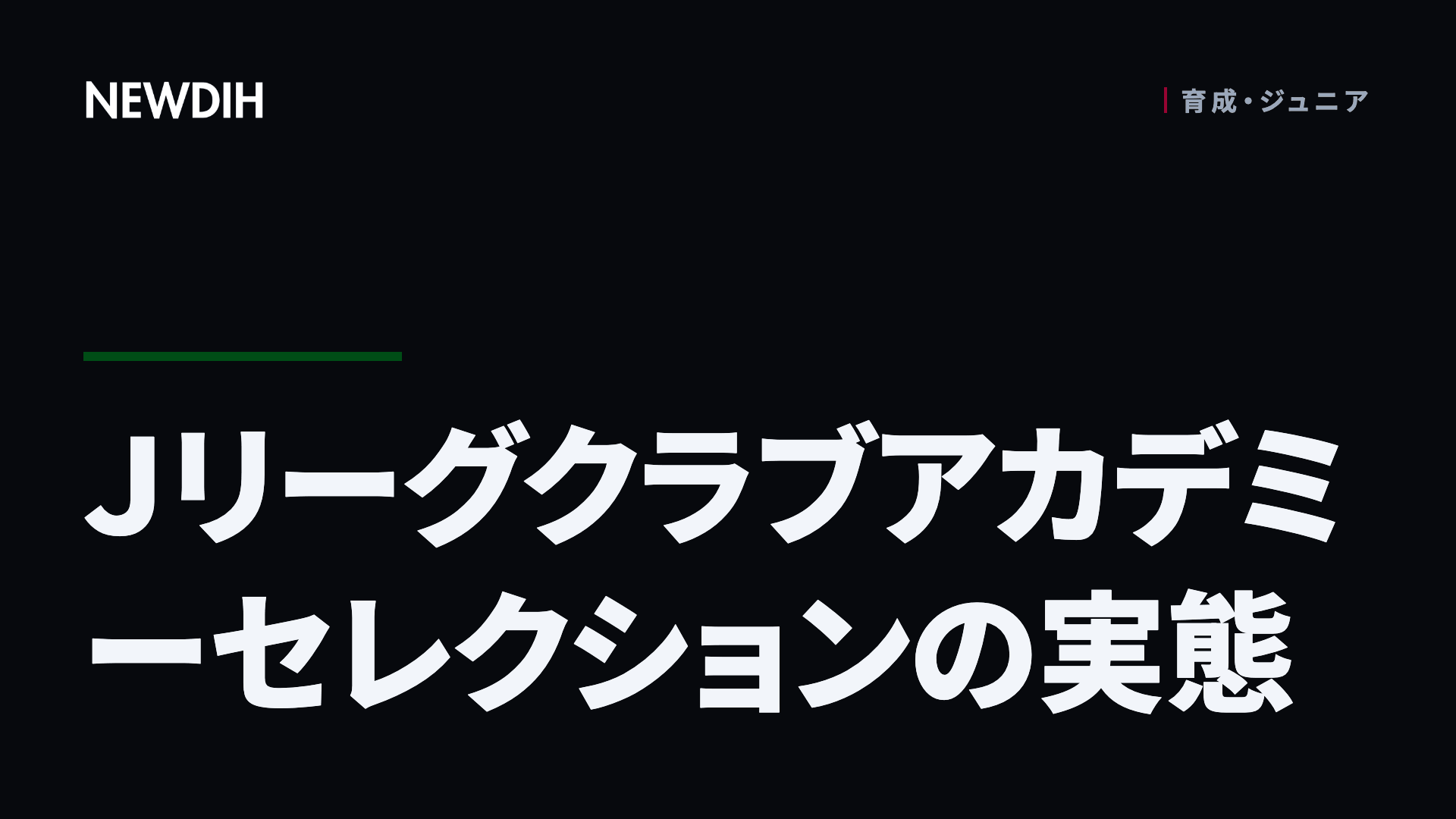 Ｊリーグクラブアカデミーセレクションの実態